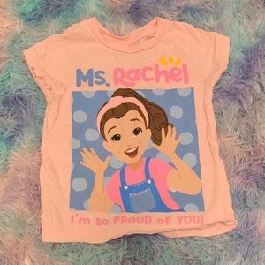 Ms. Rachel Pink Kids Short Sleeve Tee